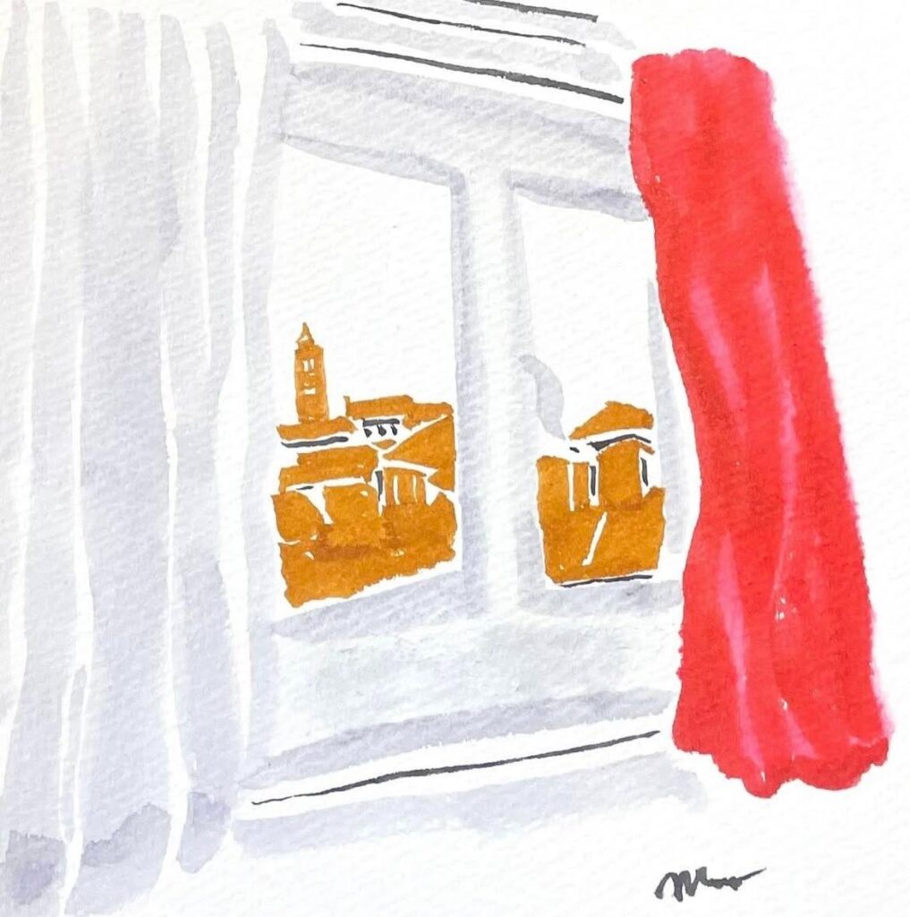 京都烏丸カフェギャラリーLex&co「風景画-窓」