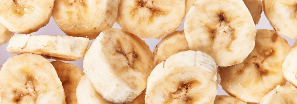 Slices of banana texture